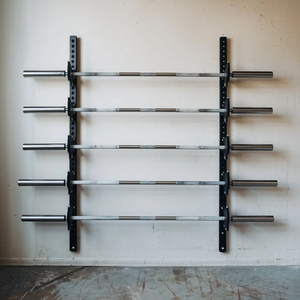 Wall Mounted 6 Barbell Rack V2