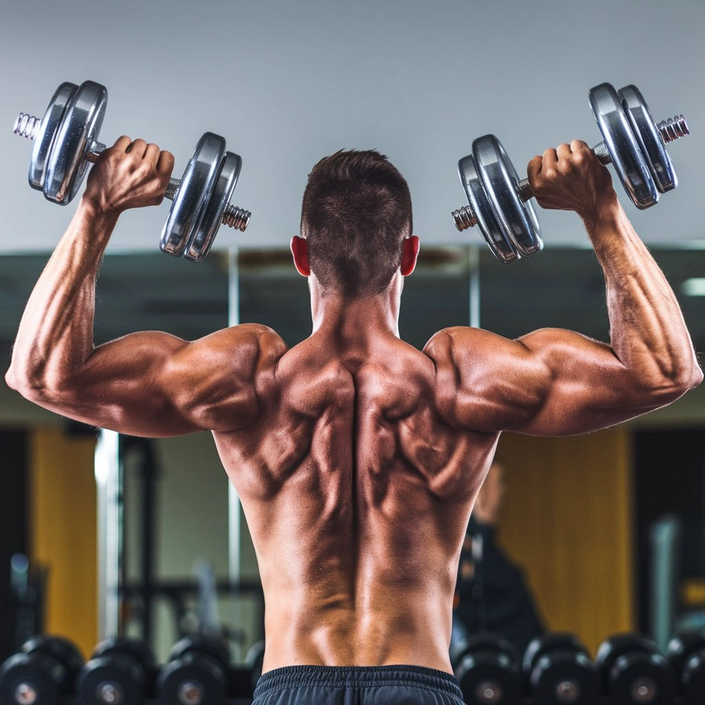 Dumbbell rear delt exercise to target upper back muscles