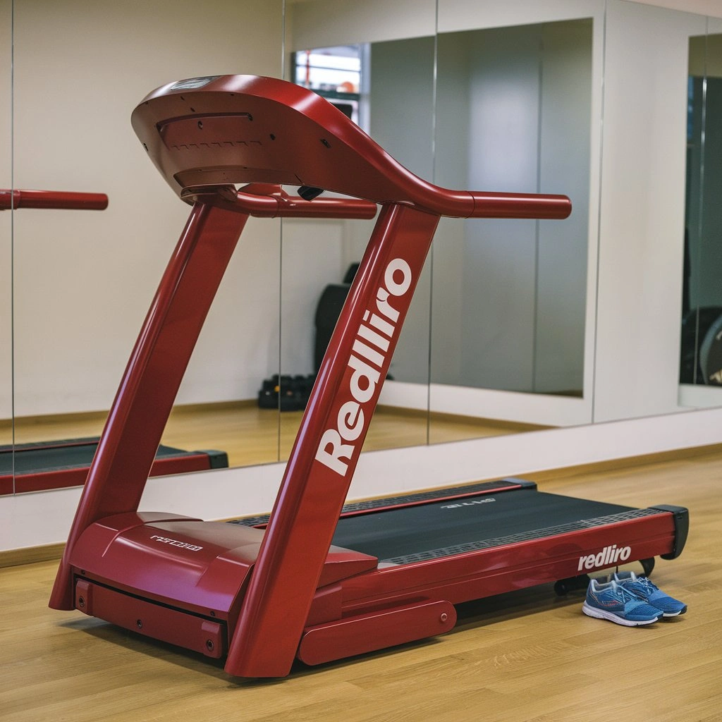 Redliro folding treadmill with LCD display and heart rate monitor