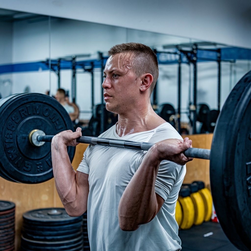 Demonstrating correct technique for barbell RDLs