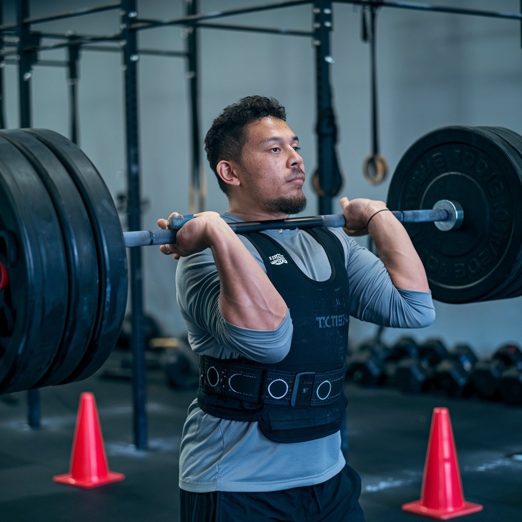 Fitness enthusiast lifting a barbell during RDLs workout