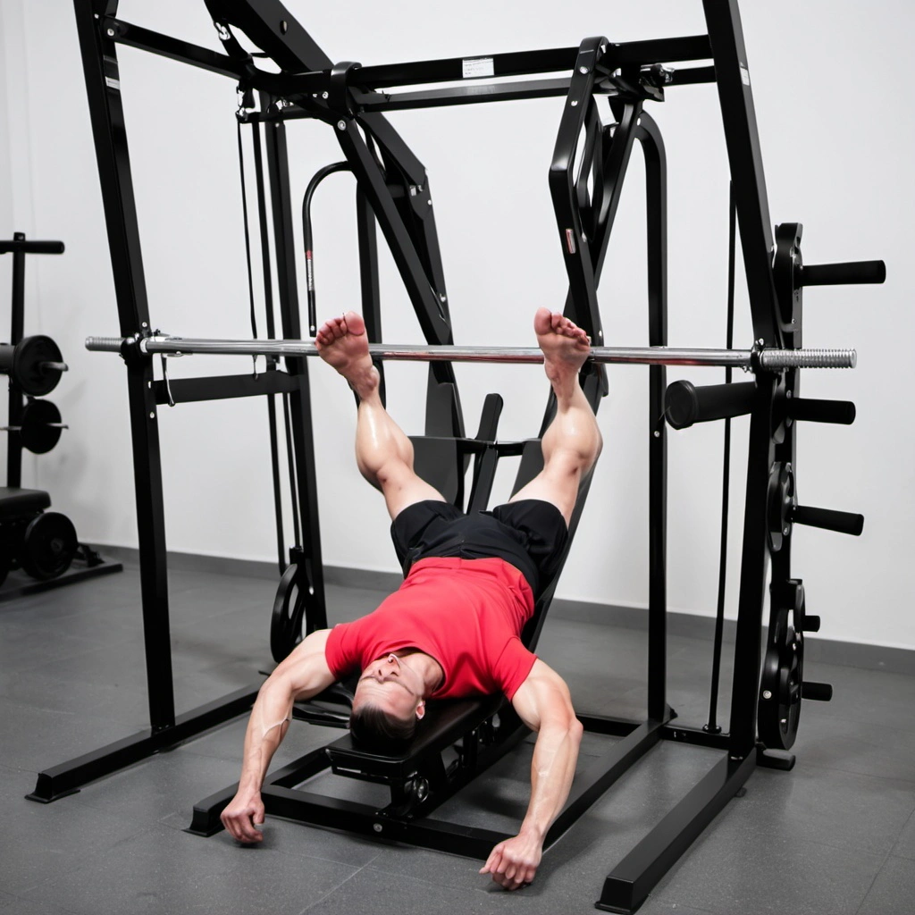 Inverted machine for lower body strength