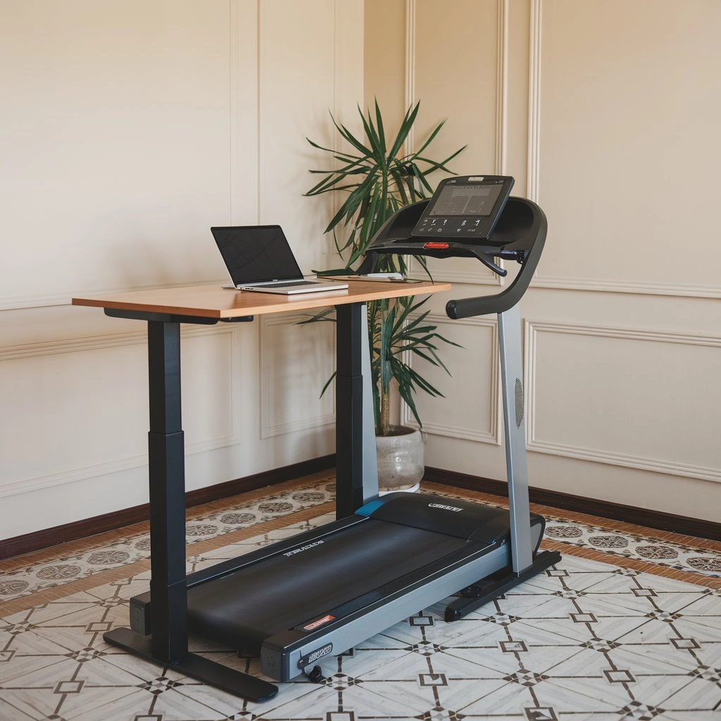 top standing desk and treadmill